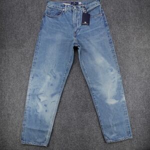 Levi's Selvedge Japan Womens Blue Tab Column Jeans Light Tapered High Rise 30x30